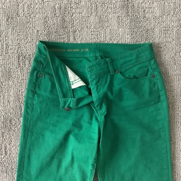Talbots Heritage green slim angle pants - Picture 2 of 3